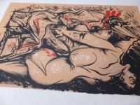 アンドレ・マッソン　春画大型リトグラフ「Andre MASSON - DESSINS ROTIQUES (portfolio de 20 lithographies)」20枚揃い　直筆サイン