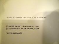 Picasso Lithographs / 英語(フランス語からの翻訳)/1970年　