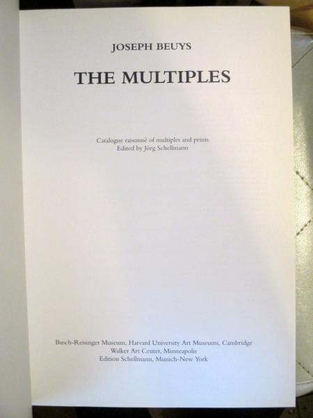 JOSEPH BEUYS・MULTIPLES ヨーゼフ・ボイス カタログ・レゾネ Joseph Beuys The Multiples ヨーゼフ・ボイス マルチプル カタログ