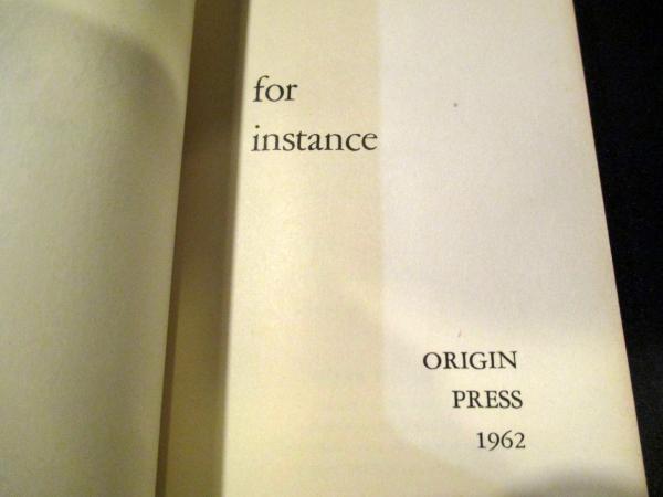 Cid Corman for in- stance （1961年11月26日発行 英語 和綴本