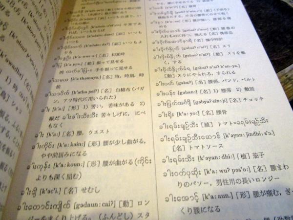 日本語ビルマ語辞典　大野徹　【古本・古書】-