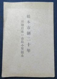 松本市制二十年　初期以来の市長小里頼永