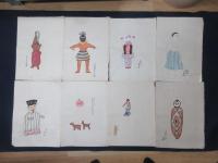 木版画　山内神斧　おもちゃ絵