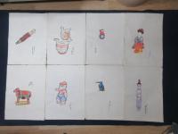木版画　山内神斧　おもちゃ絵