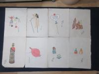 木版画　山内神斧　おもちゃ絵