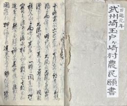 万延元年　武州崎玉戸ヶ崎村農民願書写　
