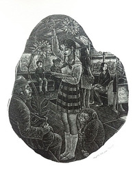 涌田利之蔵書票4