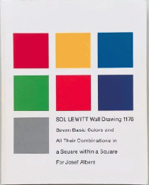 Sol Lewitt Wall Drawing 1176: Seven Basic Colors and All Their Combinations in a Square Within a Square for Josef Albers