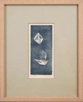 清宮質文木版画「夢の中へ」　1983年　【限定50部　サイン・エディション入】