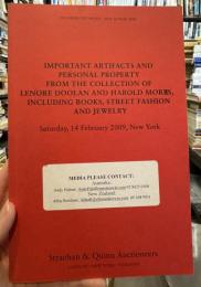 Important Artifacts and Personal Property from the Collection of Lenore Doolan and Harold Morris: Including Books, Street Fashion and Jewelry　【Uncorrected Proof. Not Actual Size プルーフ版】