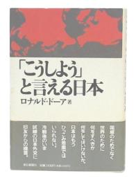 「こうしよう」と言える日本