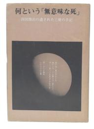 何という「無意味な死」 : 四宮俊治の遺された三冊の手記