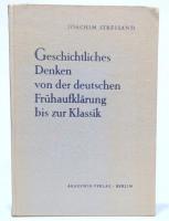 geschichtliches denken von der deutschen frühaufklärung bis zur klassik