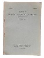 journal of the radio research laboratories (volume.1 number.1・2・3・4・5・6)