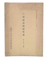 三代社会風俗年表
