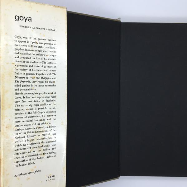 Goya His Complete Etchings Aquatint And Lithography ゴヤ全版画 文 Enrique Lafuente Ferrari 中央線書店 古本 中古本 古書籍の通販は 日本の古本屋 日本の古本屋