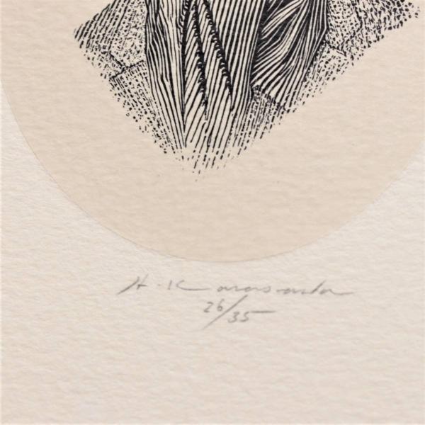 柄澤齊「北園克衛」 木口木版画作品 肖像画シリーズ / 古本 柄澤齊「北園克衛」 木口木版画作品 肖像画シリーズ / 古本