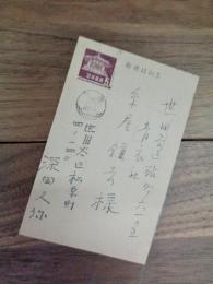 深田久弥　糸屋鎌吉宛　葉書