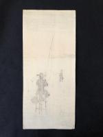 庄田耕峯　影絵　木版画　silhouette woodblock print