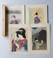 鏑木清方美人画譜　木版３葉入り
