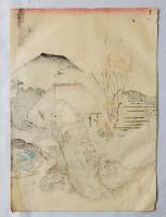 国貞　東海道五十三次之内　鞠子ノ図　浮世絵