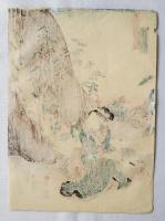 国貞　東海道五十三次之内　日坂之図　浮世絵