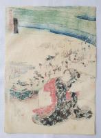 国貞　東海道五十三次之内　嶋田ノ図　浮世絵