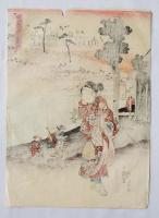 国貞　東海道五十三次之内　二タ川之図　浮世絵