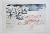 川瀬巴水　雪の増上寺