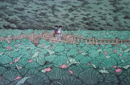 川瀬巴水　芝弁天池