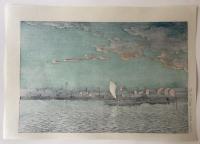 【真作保証】川瀬巴水　浜町河岸