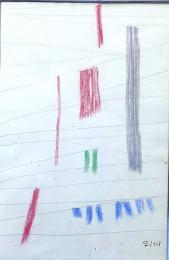 伊藤久三郎肉筆パステル画作品『抽象』