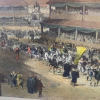 Illustrated Travels スワの誕生日の日本の祭 Japanese Matsuri on Suwas Birthday 19世紀 手彩色 銅版画 イラストレイテッド・トラベル