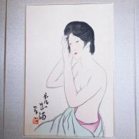 竹久夢二木版画『ネルの感触』