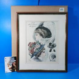 手彩色 リトグラフ ファッションプレート『Grand Album de Chapeaux Chic Parisien』