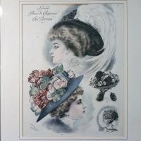 手彩色 リトグラフ ファッションプレート『Grand Album de Chapeaux Chic Parisien』