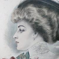 手彩色 リトグラフ ファッションプレート『Grand Album de Chapeaux Chic Parisien』