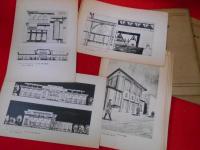 建築写真類聚【レストランとカフェー　巻一・二】　2冊　※タトウ傷有・4枚欠(1～4)