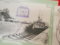 【戦前絵葉書】明治42年7月7日、11日印・長崎三菱造船所絵葉書　4枚(MITUBISHI DOCKYARD and ENGINE WORKS NAGASAKI)　