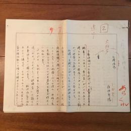 板垣鷹穂自筆草稿　「文壇偶感」