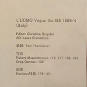 [伊]L'UOMO Vogue No.195 Aprile 1989