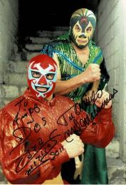 ミル・マスカラス、ドス・カラス自筆サイン入写真