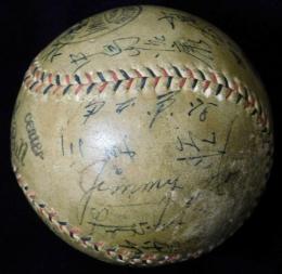 1936年頃職業野球選手寄書サインボール 沢村栄治、景浦将、ジミー堀尾、若林忠志他
