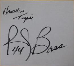 阪神タイガース ランディ・バース自筆サイン色紙