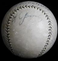 昭和9年来日ベーブ・ルース、レフティー・ゴメス、ジミー・フォックス他寄書サインボール Babe Ruth、Jimmie Foxx、Lefty Gomez、Eric McNair、Rabbit Warstler
