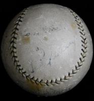 昭和9年来日ベーブ・ルース、レフティー・ゴメス、ジミー・フォックス他寄書サインボール Babe Ruth、Jimmie Foxx、Lefty Gomez、Eric McNair、Rabbit Warstler