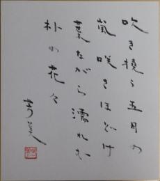 近藤芳美自筆色紙