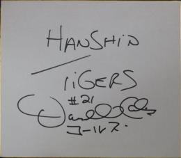 阪神タイガース ダネル・コールズ自筆サイン色紙