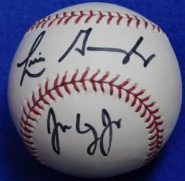 ルイス・ゴンザレス、ホセ・クルス・ジュニア寄書サインボール Luis Gonzalez　Jose Cruz Jr.