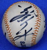 阪神タイガース村山実、藤田平、安藤統夫、田淵幸一寄書サインボール